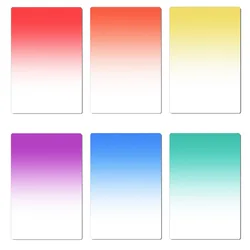 100mmx150mm ND2 ND4 ND8 ND16 Graduated Neutral Density  Blue Red Orange Yellow 100*140mm Square Filter for Lee Cokin Z series