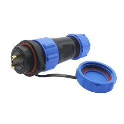 SP2110 flange waterproof connector SP21 2/3/4/5/7/9/12 Pin IP68 power cable connector Male plug and Female socket