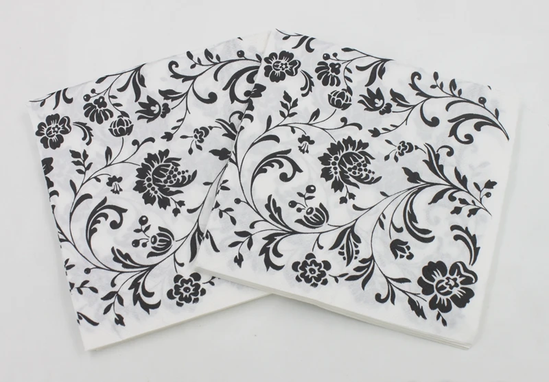 [RainLoong] Beverage Paper Napkins Flower Event & Party Tissue Napkin Decoration Serviettes For Decor Decoupage 1 pack