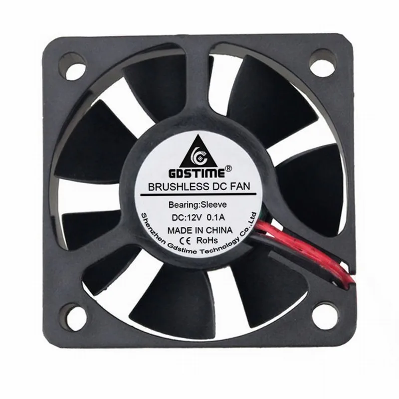 

1pcs Gdstime 12V 2Pin DC Computer Brushless Cooling Fan 50mm 50x50x15 5cm 5015
