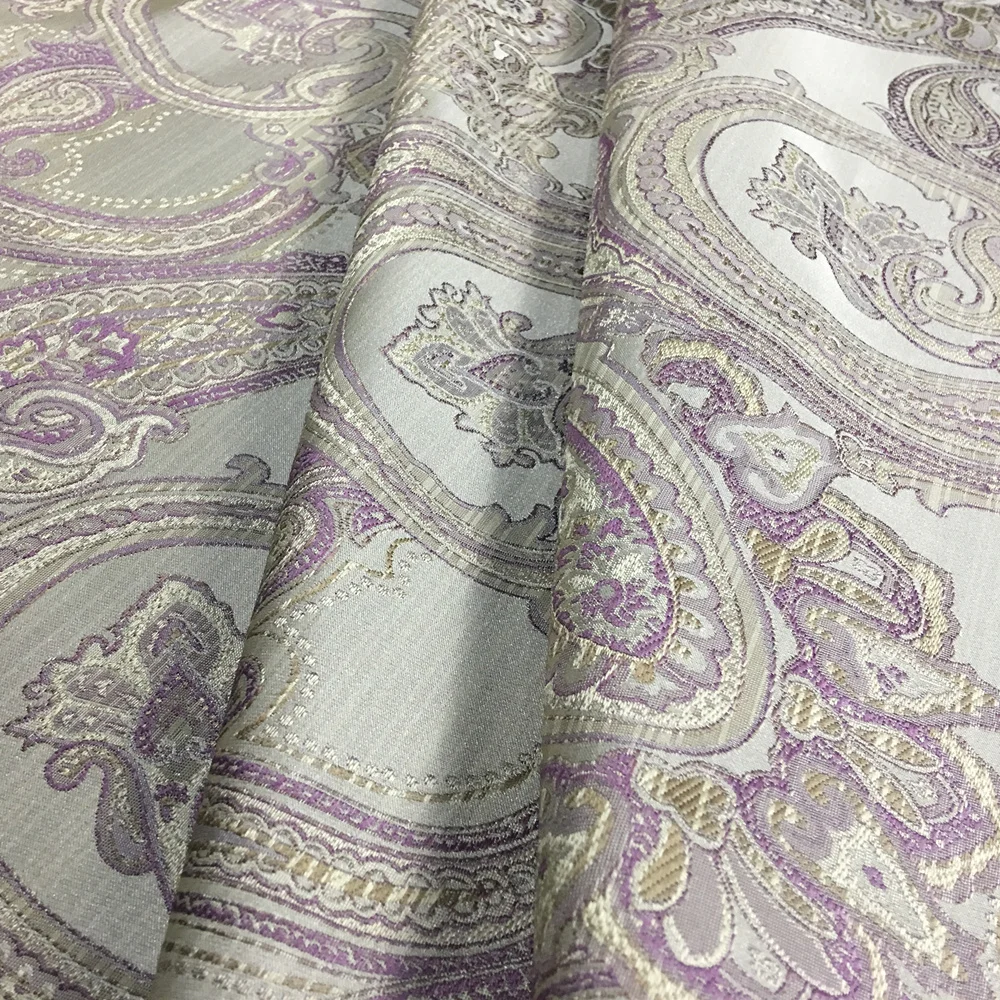 Vintage Paisley Jacquard tessuto marrone viola tappezzeria divano panno mobili biancheria da letto interno poltrona tessuto 140cm confezione da 1