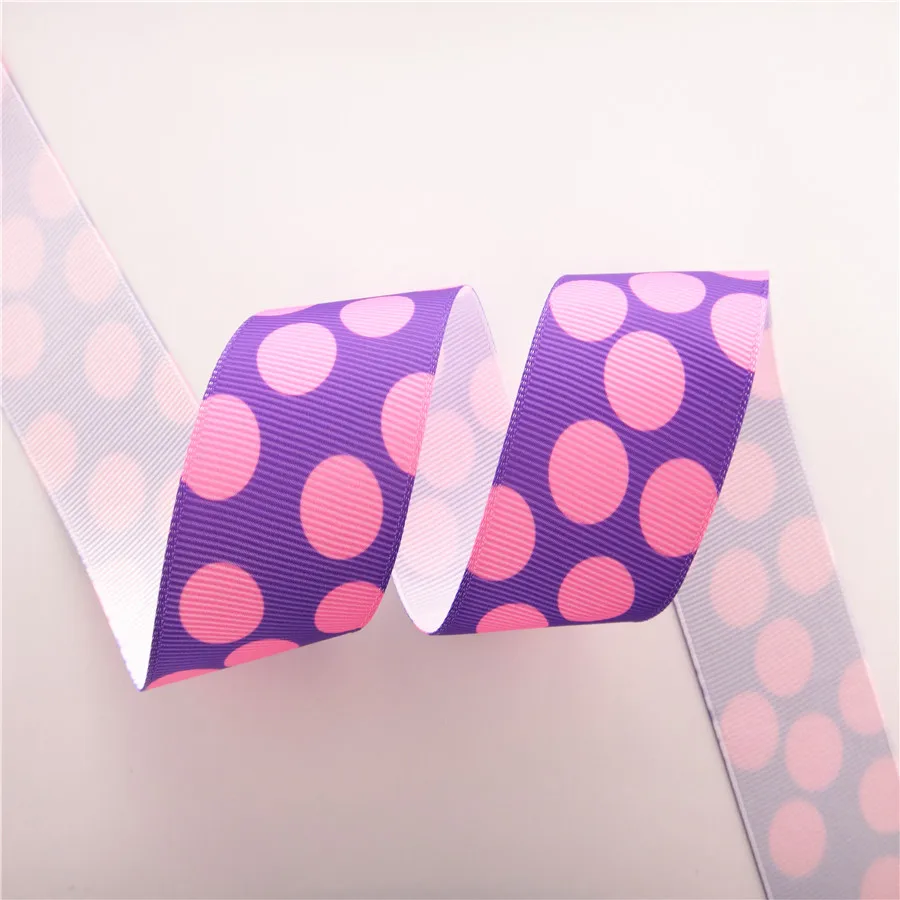 1,5" 38 mm 10 Yards Grossegrainbänder mit Polka-Dot-Muster, DIY-Material für handgemachte Haarschleifen, MD19012601 – Detail 13
