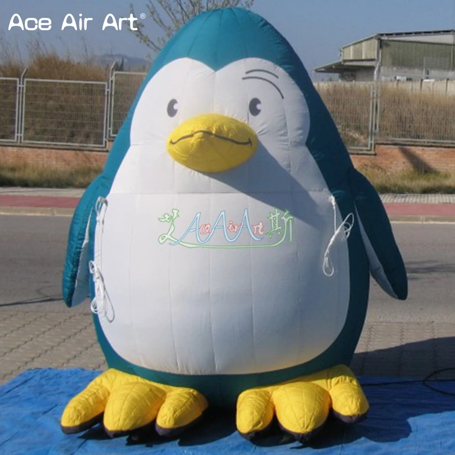 

Mini Lovely Animal Model Inflatable Penguin Replica Free Standing Lovely Penguins for Advertising and Fun