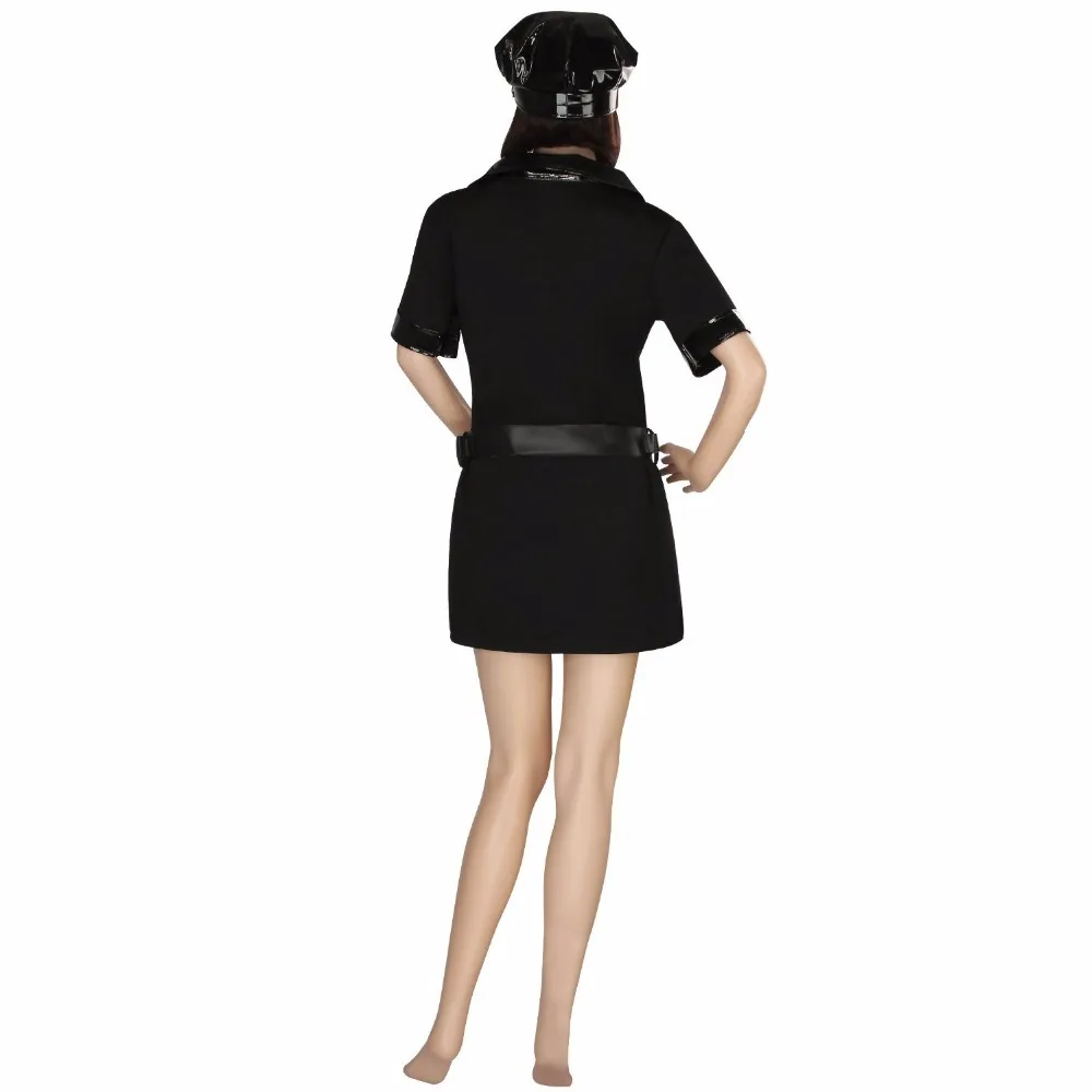 Disfraz Sexy de policía para mujer, uniforme de policía travieso, traje de oficial, vestido de lujo