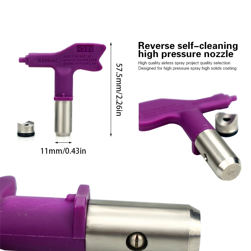 Imagem -04 - Pressão Airless Bico de Pulverização Tinta Látex Tinta Látex Adequado para Titan Wagner Putty Alta