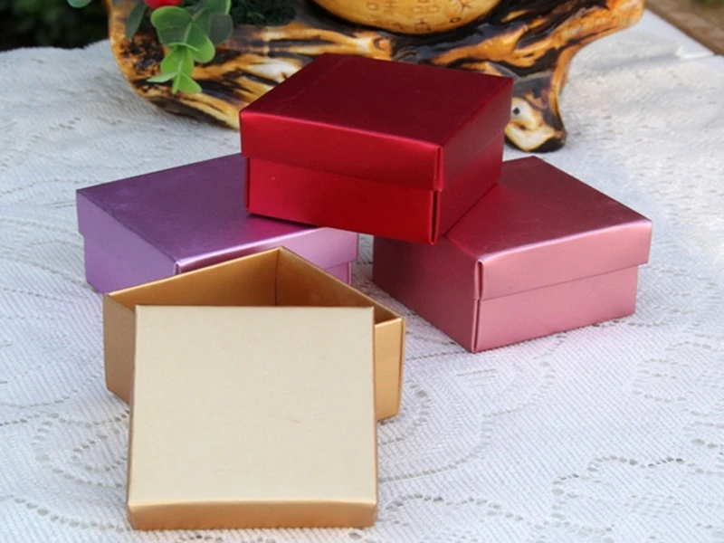 500 the new computer color metallic luster paper candy box gift wedding gift birthday box