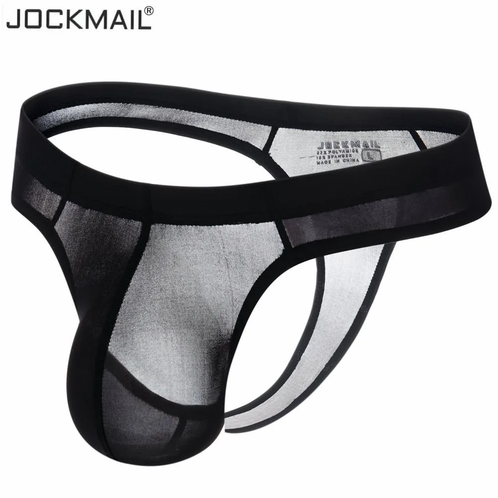 JOCKMAIL men\'s transparent underwear sexy bikini men thongs g strings tanga hombre slip jocks gay underwear jockstrap