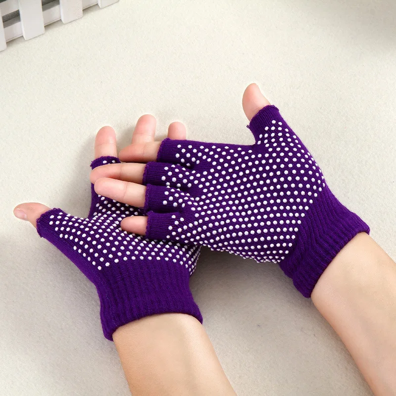 Breathable Sweat Half Finger Gym Training Gloves Fitness Yoga Non Slip Exercise Gloves