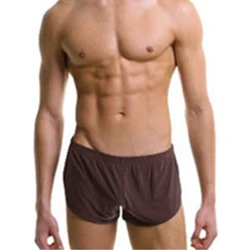 Sexy Men Running Shorts Low Waist Sportswear Men's Fitness Sexy Gym Underwear Short Pants Sweatpants Breathable Jogging Bottoms