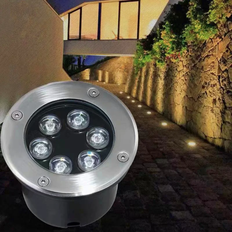 LED RGB 12V Underground Light 6W 7W 9W 12W DC 24V 220V IP68 Buried Light Outdoor floor light Inground Garden Yard Landscape Lamp