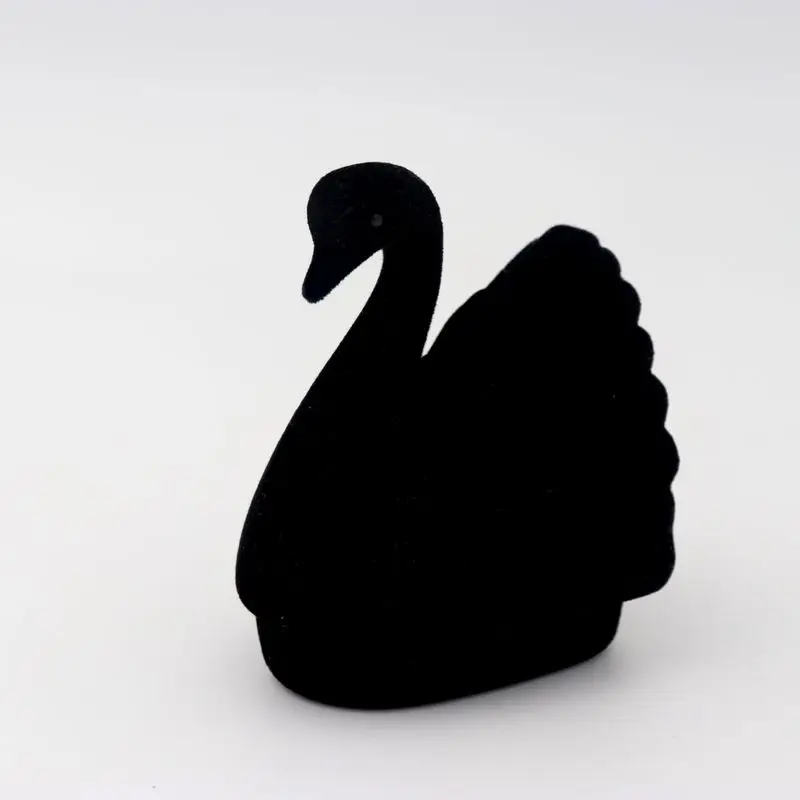 Samt Schwan Halskette Ring Ohrringe präsentieren Geschenk Schmuck Verpackung Box für die Lagerung Hochzeit Verlobung Display Inhaber Großhandel – Detail 4