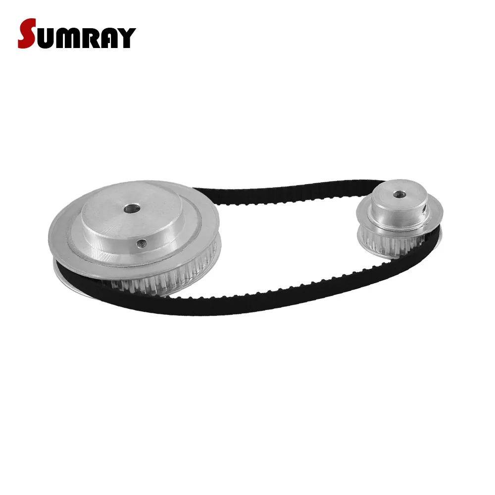 XL 25T 50T Tooth Belt Pulley Set Reduction 1:2 100mm Center Distance Gear Pulley Kit 156XL Rubber Belt for 3D Printer