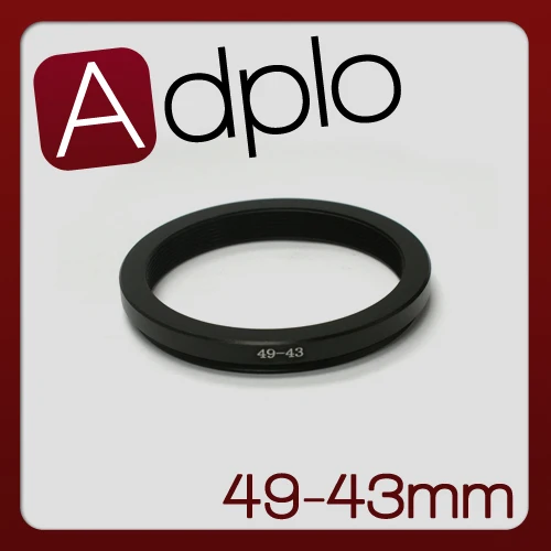 ADPLO 2PCS 49-43mm 49mm to 43mm Step Down Ring Filter Adapter Ring