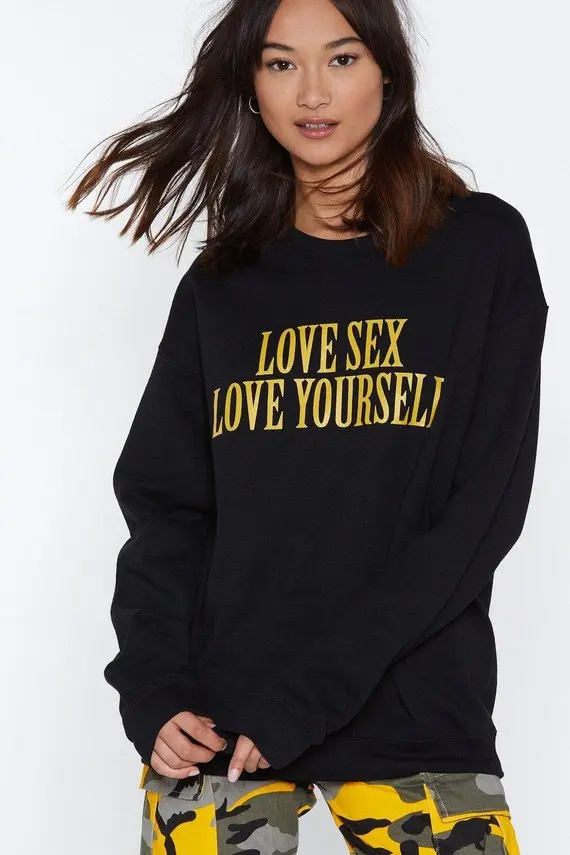 Sugarbaby-Sudadera Unisex de manga larga con cuello redondo para mujer, suéter de moda, estilo Tumblr