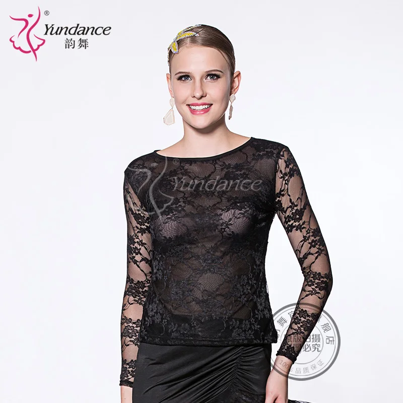 Customized Lady Latin Dancing Shirt Modern Dance Costume Waltz Valse Tango Galop Fox Trot Social Dance Suit  B-2690