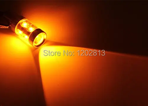 2Pcs Car Led PY21W 581 BAU15s AMBER CANBUS 50W CREE Chip LED FRONT INDICATOR CAR BULBS OFFSIDE Pins For Audi and European Cars