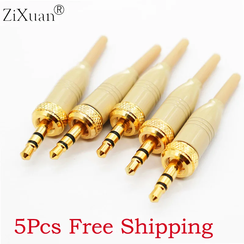 Adaptador de Audio estéreo con bloqueo macho, conector de micrófono para auriculares Sennheiser Sony, Clip de corbata, micrófonos Lavalier, bricolaje, 1/8, 3,5mm