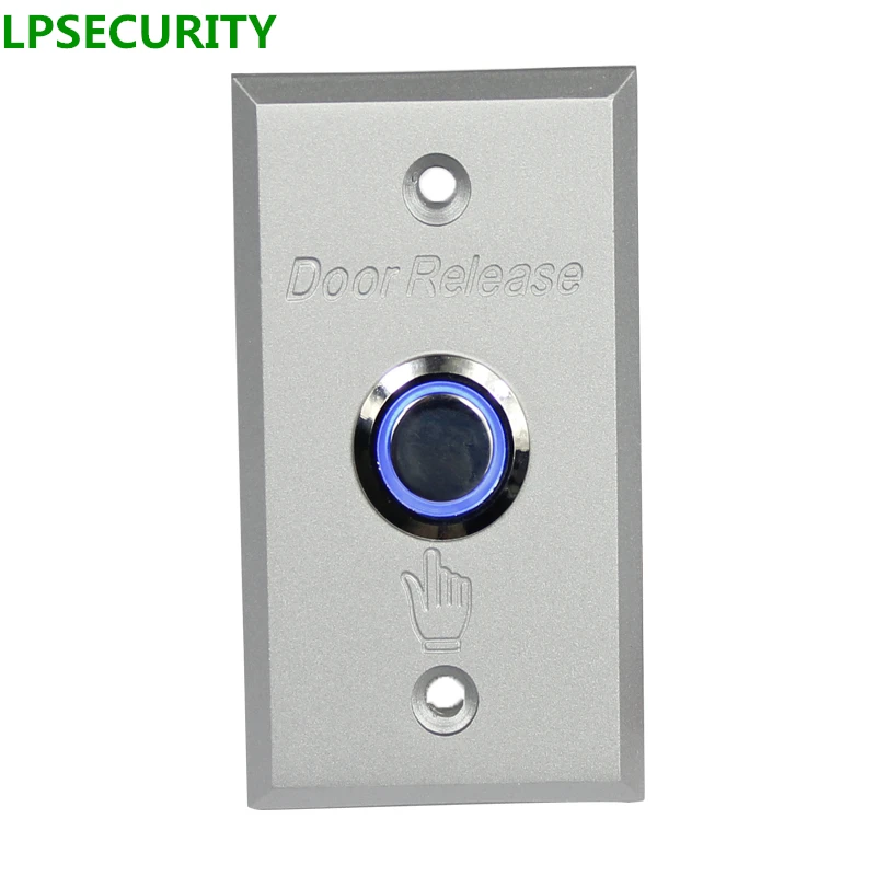 

LPSECURITY LED indicator backlit door gate lock exit push button switch door release metal alunimum COM NO NC 86*50*33