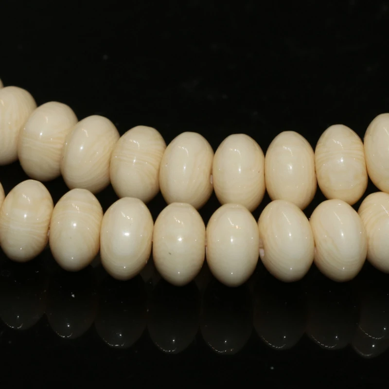 Wholesale rondelle white imitation resin beeswax 8*5mm abacus wheel loose beads jewelry making 15inch/strand B78