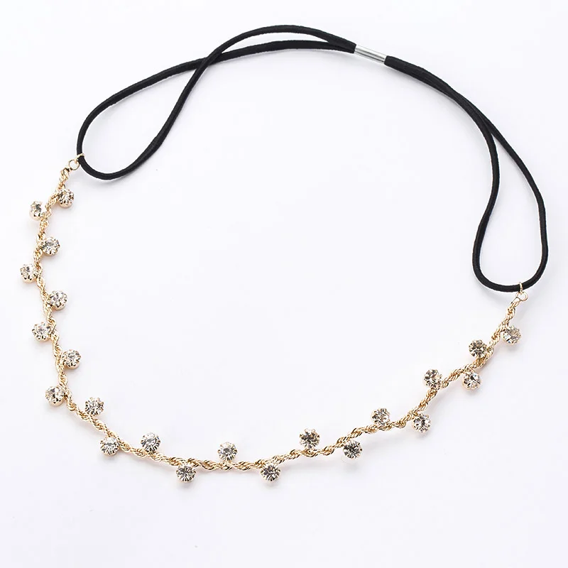 Women Hair Accessories Crystal Chain Charms Head Bands Women Jewelry Wedding Bridal Hair Jewelry H008