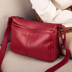 Female Crossbody Bag Genuine Leather Messenger Bags Feminina Bolsa Luxury Handbags Women Bags Designer Ladies Shoulder Bag Purse