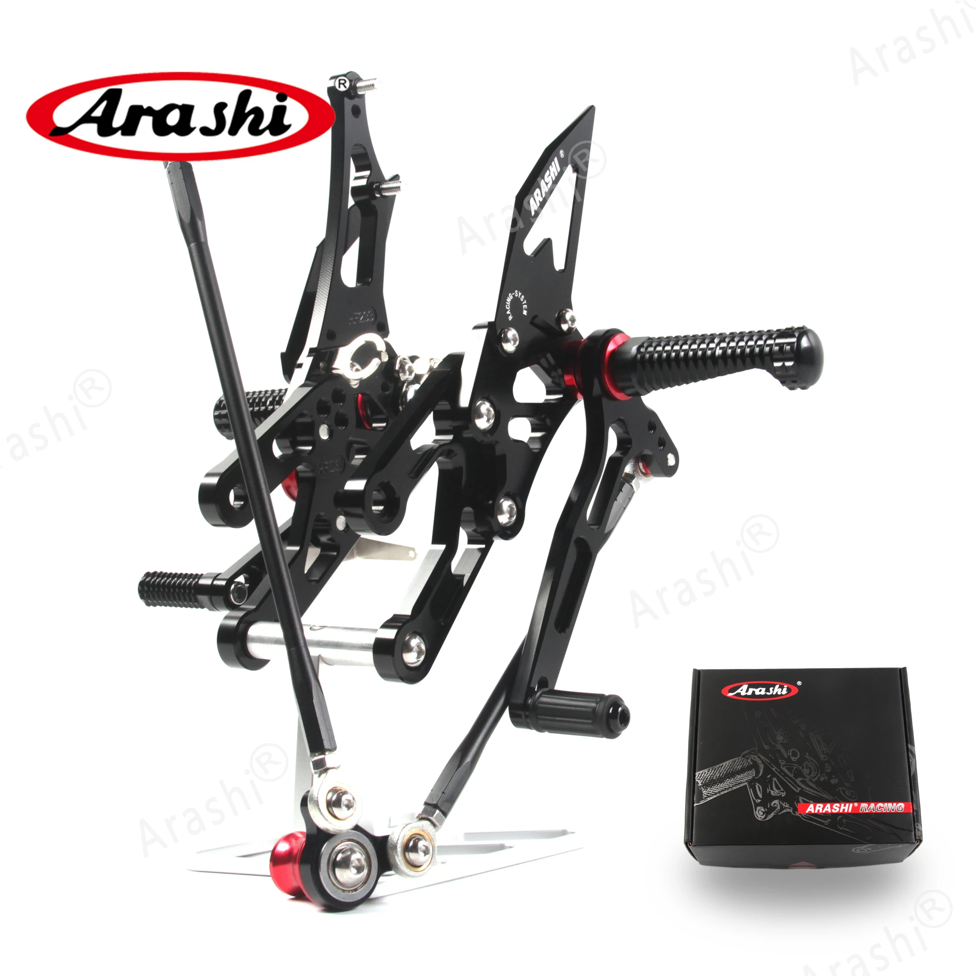 ARASHI 1 Set Footrest For HONDA CBR600RR 2003 2004 2005 2006 Adjustable Rear Set CBR600 CBR 600 RR CNC Rider Foot Pegs Motor