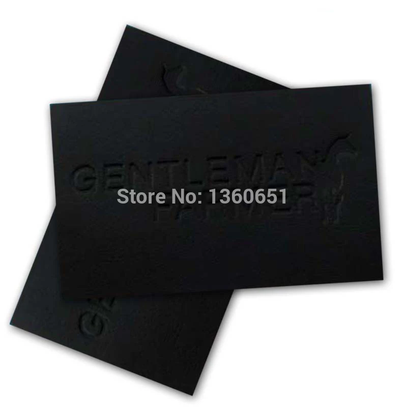 

Multiple Styles Design Detachable Labels PU Leather Tags For Clothing Engraving Concave Logo Patches Customized 1000 Pieces