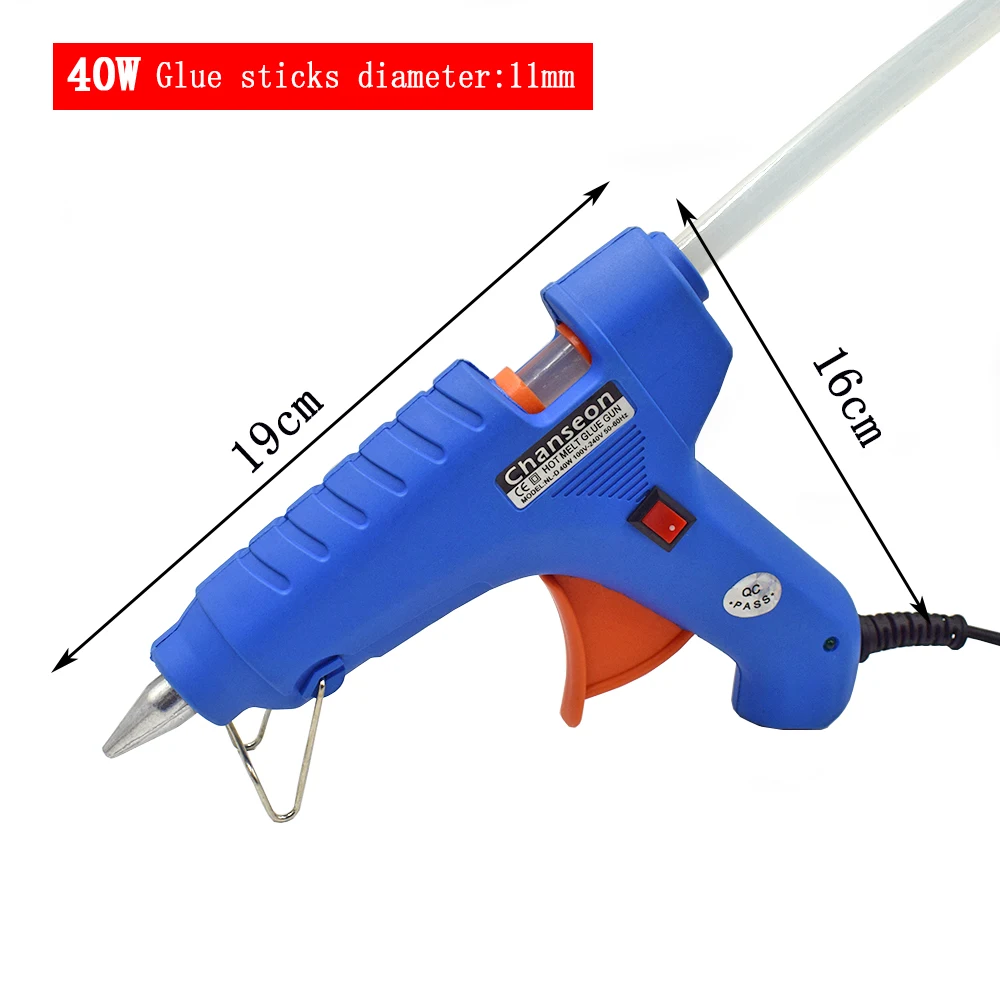 Chanseon 20W 40W 60-100W EU Hot Melt Glue Gun DIY Thermo Electric Silicone Adhesive Gun Heat Temperature Tool  Glue Stick