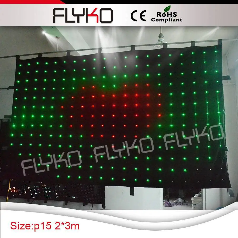 

led video curtain wedding backdrop stage background cloth with SD controller dmx function