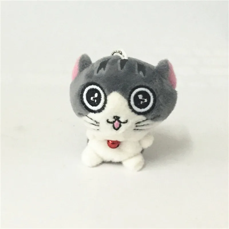 Original New Cute Plush Fur Doll Cat Keychain For Women Bag Car Charms Sweet Kitty Toy Key Ring Holder Trinket Wedding Gifts