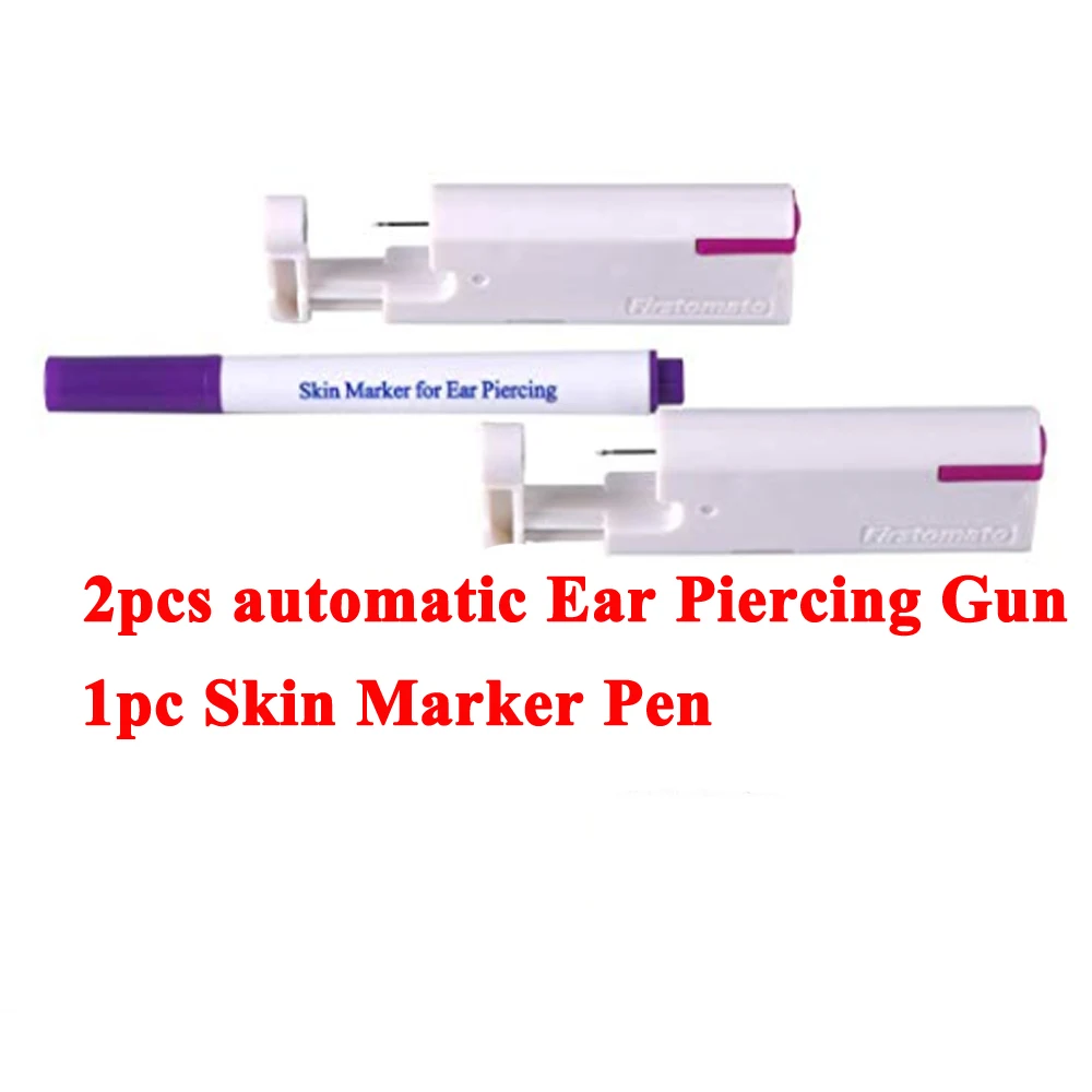 Pair Disposable Aseptic Household Ear Piercing Gun Portable Self Ear Piercing Units Group Sterilized Ear Piercing Tool