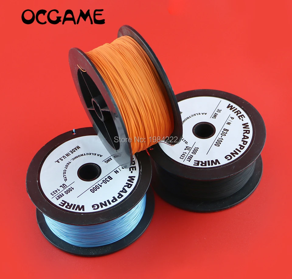 Ocgame 10ピース/ロットマルチ色のpcb溶接はんだケーブル柔軟な30AWGワイヤーラッピングラップ1000Ft