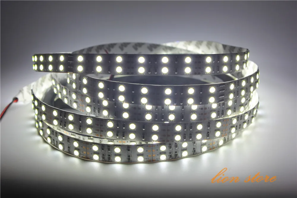 Imagem -06 - Dupla Fileira Led Strip Rgb Branco Branco Quente Não-impermeável 5050 Smd 120leds m 600led 5m