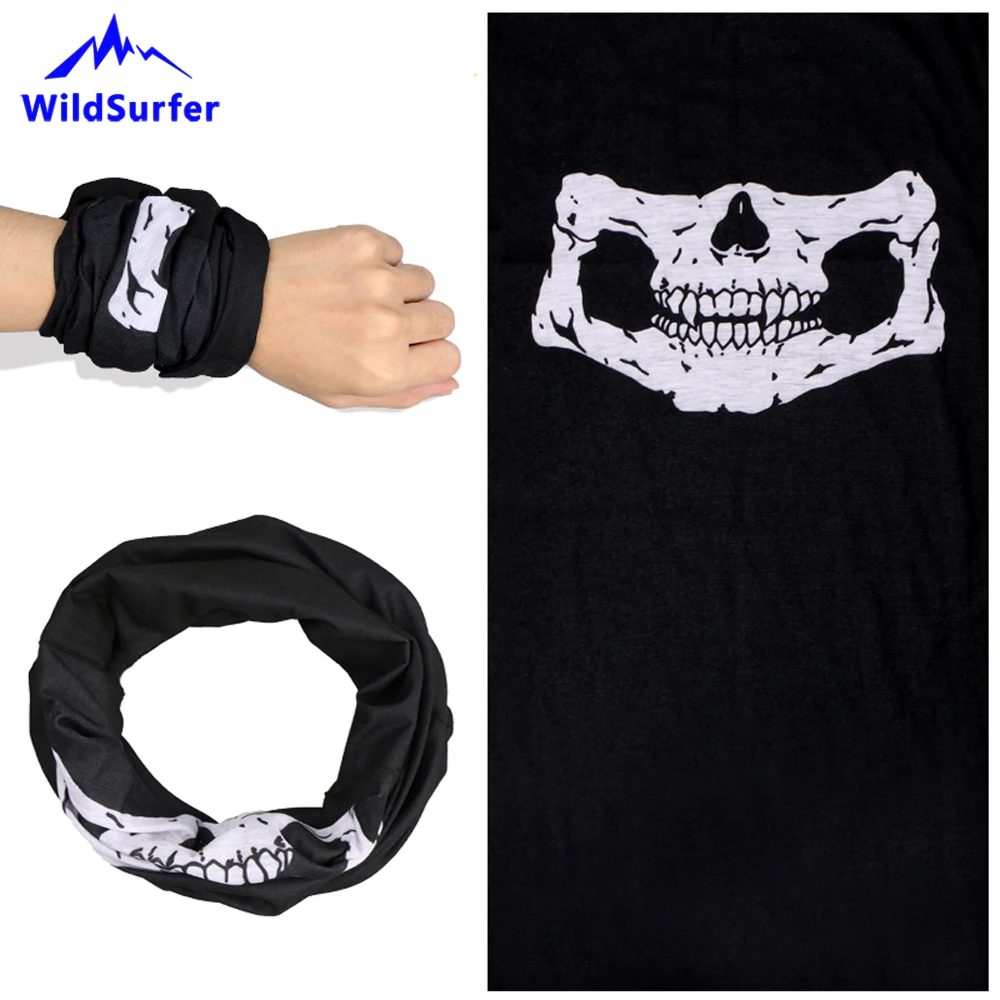 Nahtloser Bandana-Skelett-Schädel magischer Schal für Männer und Frauen, Radsport-Gesichts maske, laufender Angelhals wärmer