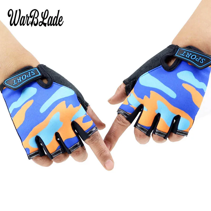 WarBLade Kids Gloves Semi-finger Sky Pattern Glove Outdoor Sport Children Mittens Boys Girl Fingerless Gloves For 6-12 Years