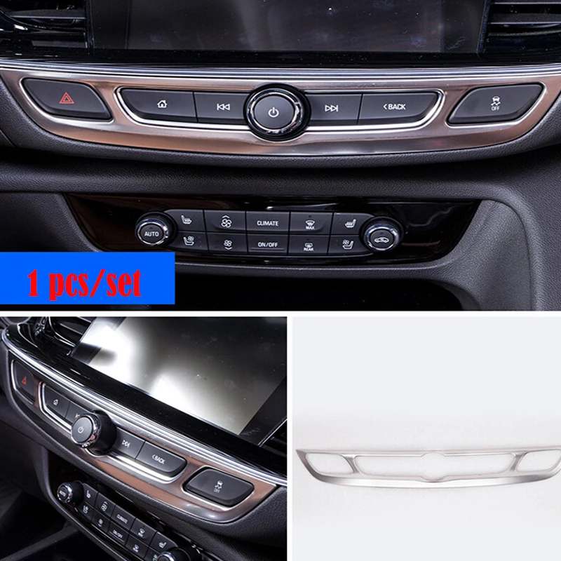 

Stainless Steel interior Central Control Panel Switch Button Frame Cover Trim Car Styling For Opel Insignia 2017 2018 2019 1pcs