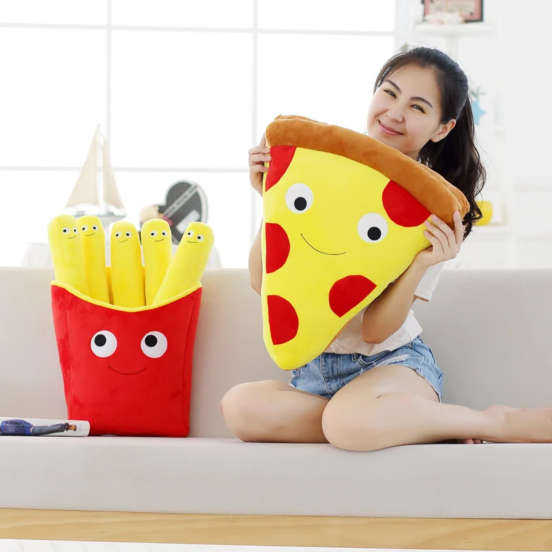 1pc Simulation Fast Food Pillow Chip Pizza Plush Toy Cute Cushion Kawaii Soft Stuffed Super Quality Gifts