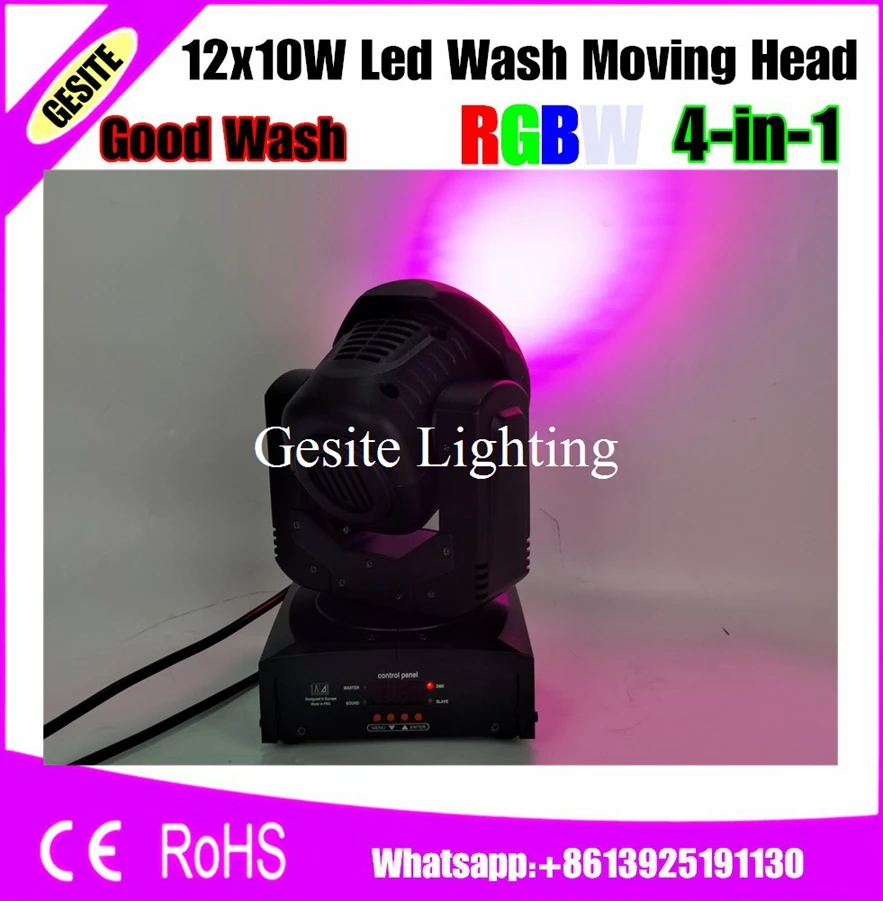 6PCS/LOT 12pcs 10W CREE LED wash light beam moving head disco light RGBW RGBW 4 in 1 led beam