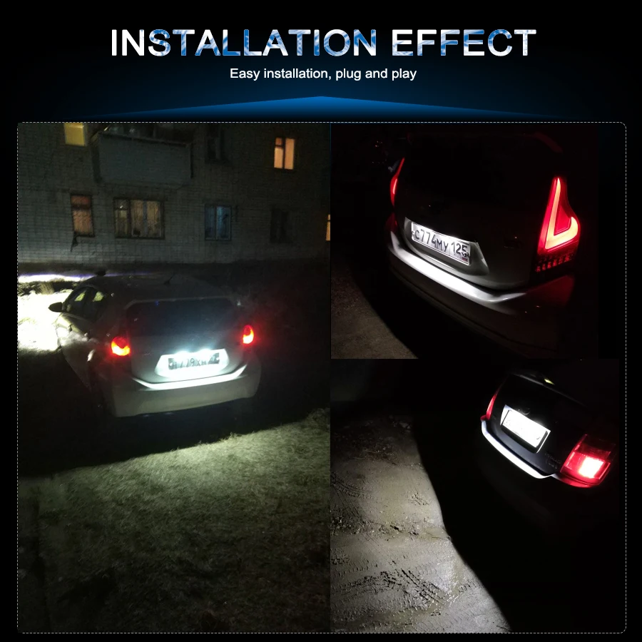 2Pcs CanBus No Error License Plate Lights For Mitsubishi Colt plus Grandis 2003~ OEM#: 8127130290 Number lamp