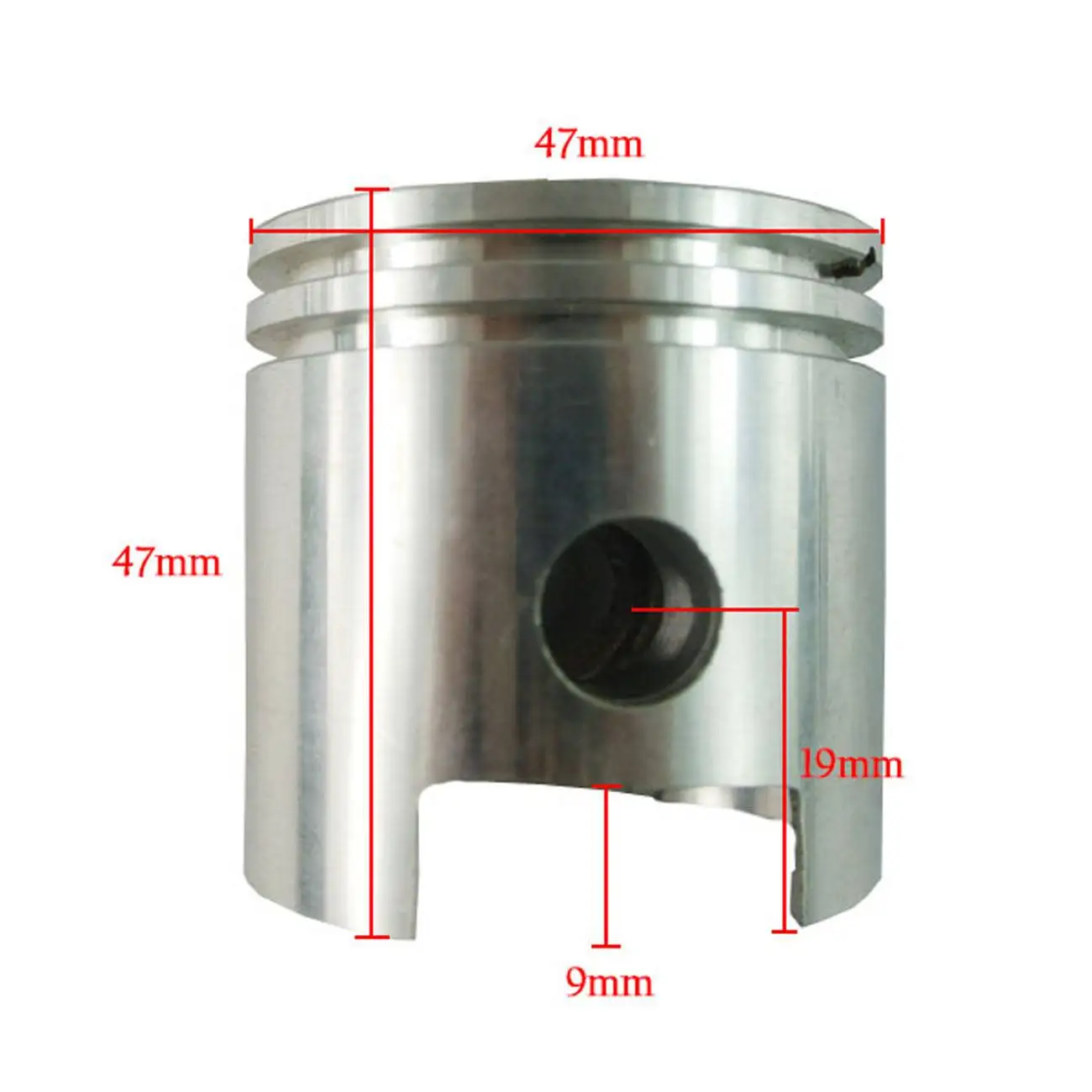 47mm Cylinder Piston For 66cc 80cc Motorized Bicycle Bike Engine Parts