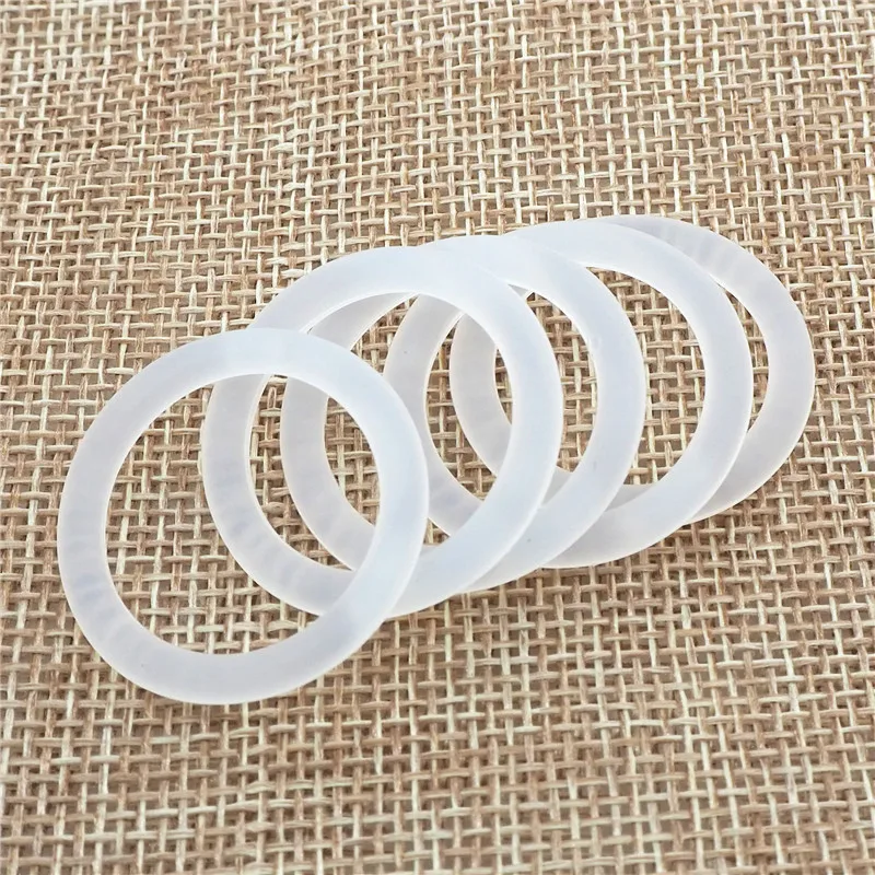 Chenkai 50pcs Clear Silicone Adapter O Rings DIY Baby Pacifier Dummy MAM Napkin Holder O Ring Transparent BPA Free Food Grade