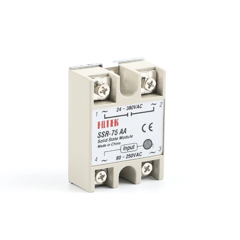 solid state relay SSR-75AA 75A actually 80-250V AC TO 24-380V AC SSR 75AA relay solid state