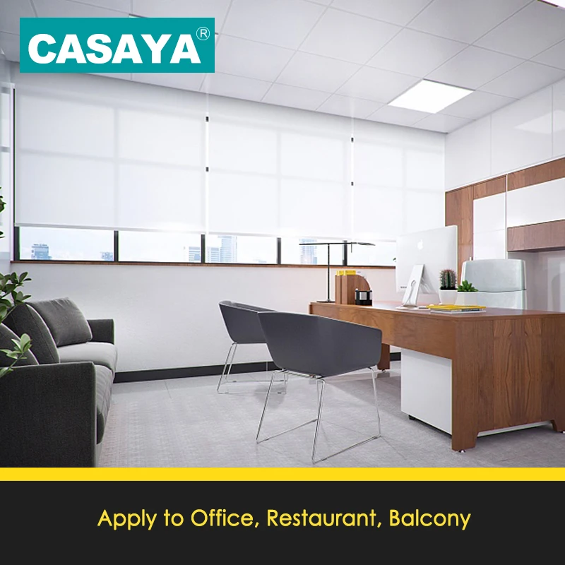 CASAYA-High Quality Sunscreen Roller Blinds, UV Blocking/ Fire Retardant/ Sun Shading Window Blinds for Outdoor Office and Livin