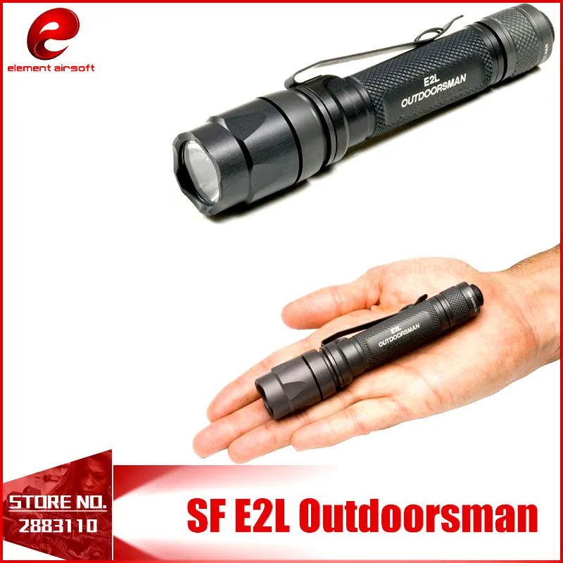 

Airsoft Element Weapon SF E2L Flashlight SF Dual-Output LED Tactical Flashlight 200 Max Lumens gun weapon Light BK EX344