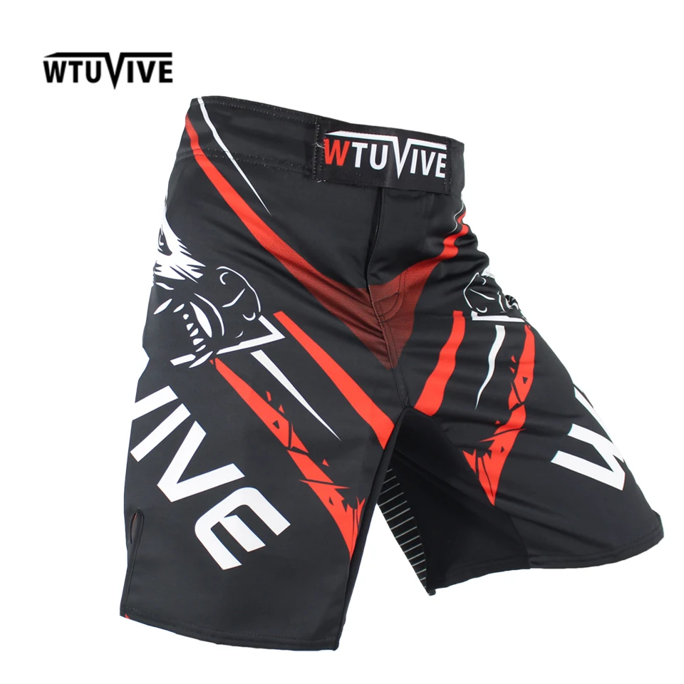 WTUVIVE MMA 2017 New Boxing Features Sports Training Muay Thai Fitness Personal Fight Shorts  muay thai boxing shorts short mma