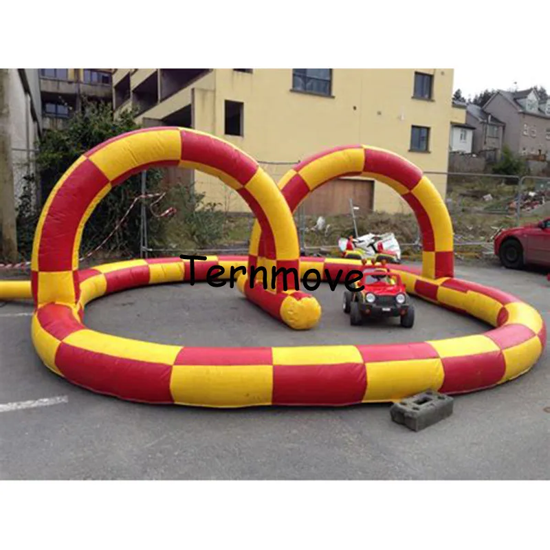 

inflatable go kart race track karting track racing track race track for team sport game Inflatable Race Car Circuit