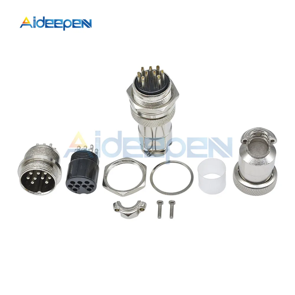 1 Set GX20 Luftfahrt-Steckverbinder, Stecker und Buchse, Rundsteckverbinder mit 2/3/4/5/6/7/8/9/10/12/14/15 Pins, Kabel-Panel-Steckverbinder – Detail 11