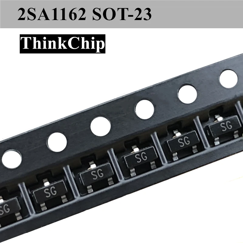 (100 pcs) 2SA1162 SOT-23 SMD Crystal triode 300-400 magnification (Marking SG)