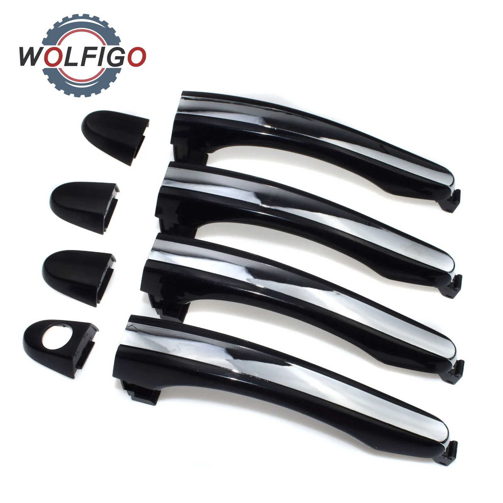 WOLFIGO 4Pc Front Rear Left Right Outside Door Handle Set For Hyundai Azera 2006-2011 826513L000 826523L000 HY1310130 836523L000