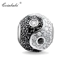 Beads Pendant Yin Yang Large Hole For Women Men Trendy Gift Europe Style Karma Silver Charm Jewelry Fit Bracelet Necklace
